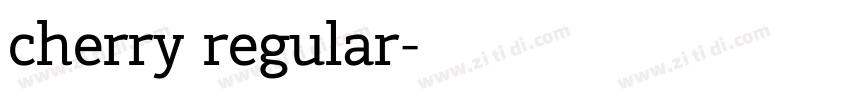 cherry regular字体转换